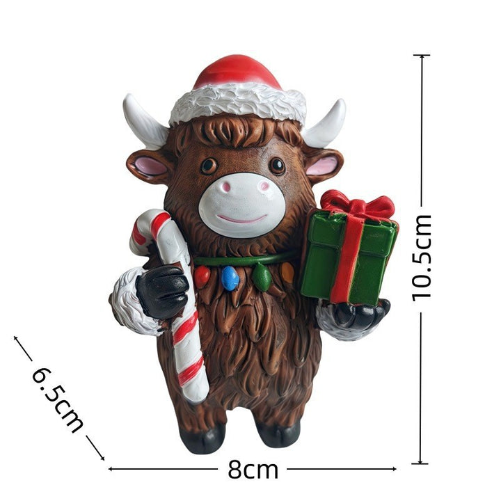 Weihnachtsdeko Figur im Hochlandrind-Design Karnz