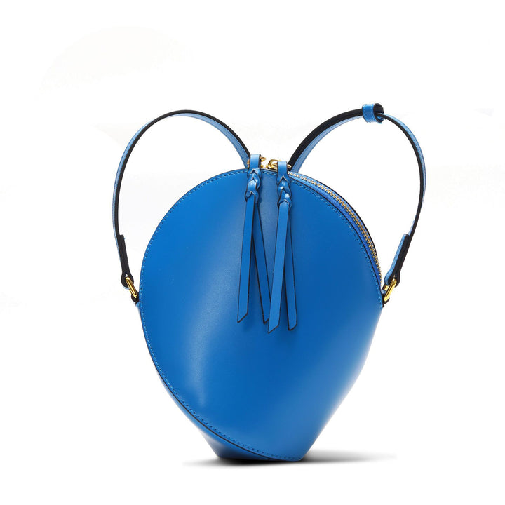 Skulpturales Tropfen-Crossbody-Bag mit verstellbarem Riemen & Quastenreißverschluss
