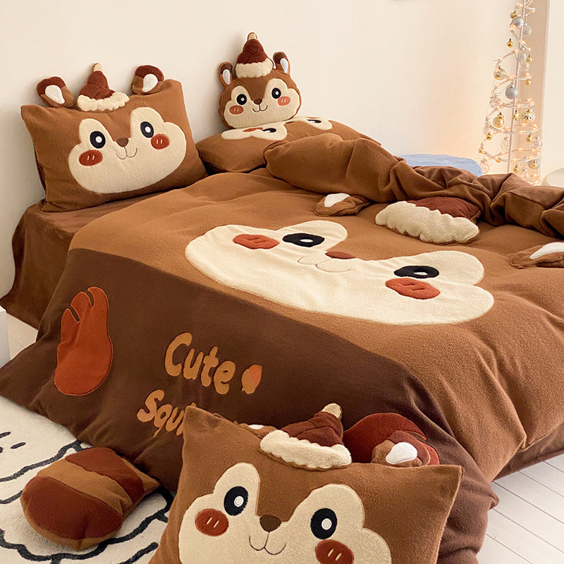 Kuschelige Baby‑Fleecedecke mit Pinguinapplikation und Spieldecken‑Design
