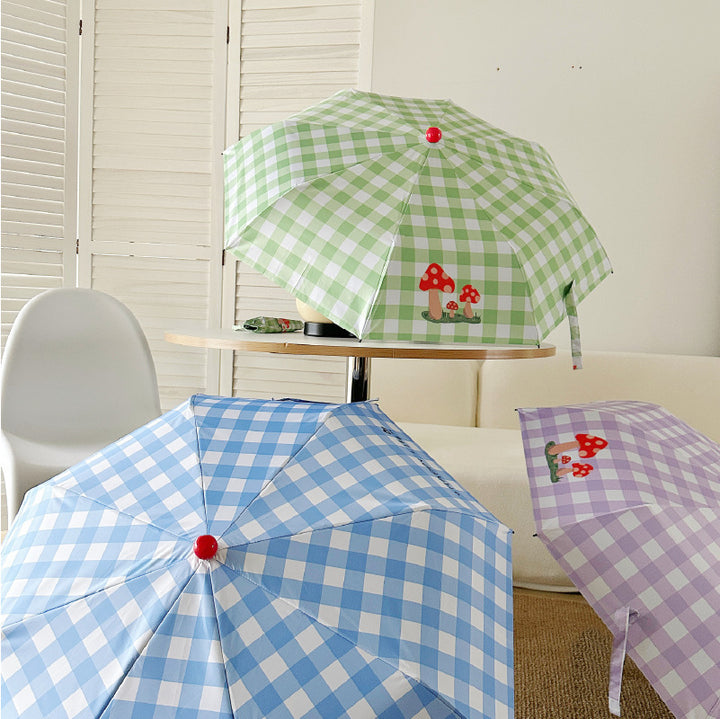Damen Regenschirm mit verspieltem Pilzdesign von Karnz