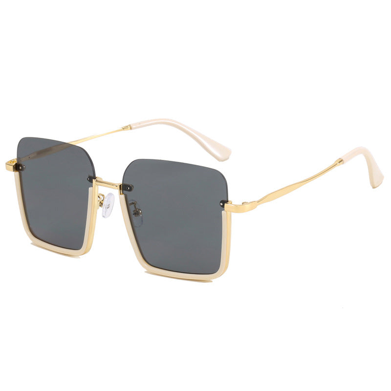 Damen oversized Sonnenbrille mit elegantem Geometrie-Rahmen Karnz