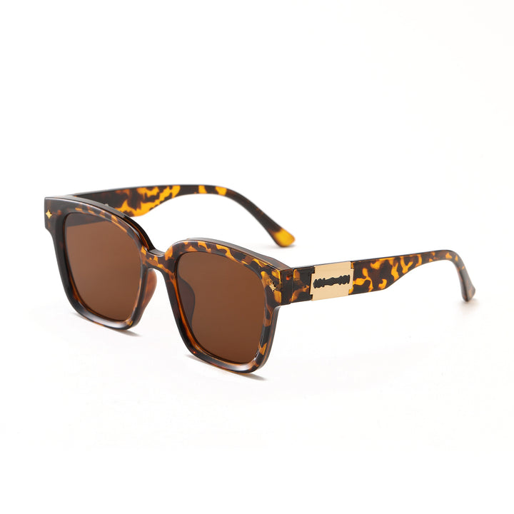 Damen modische quadratische Sonnenbrille mit transparentem Gestell Karnz