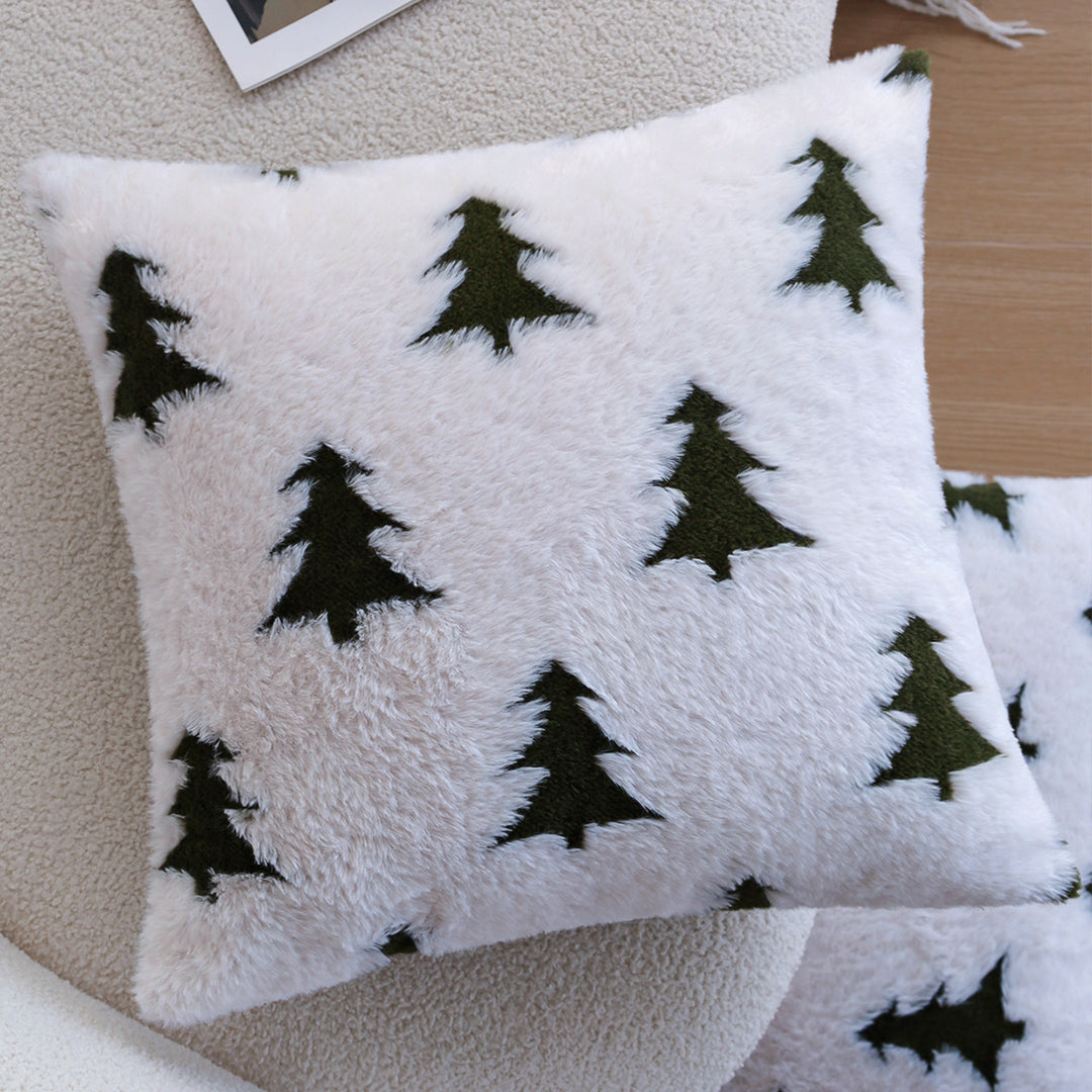Rechteckiges Plüsch‑Wohnkissen mit Tannenbaum‑Tufting Karnz