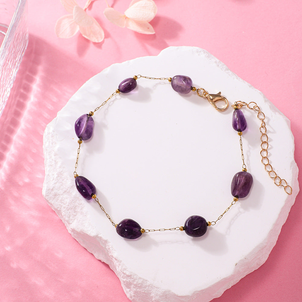 Amethyst Edelstein Armband Karnz