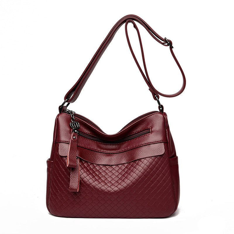 Texturierte gesteppte Schultertasche Karnz