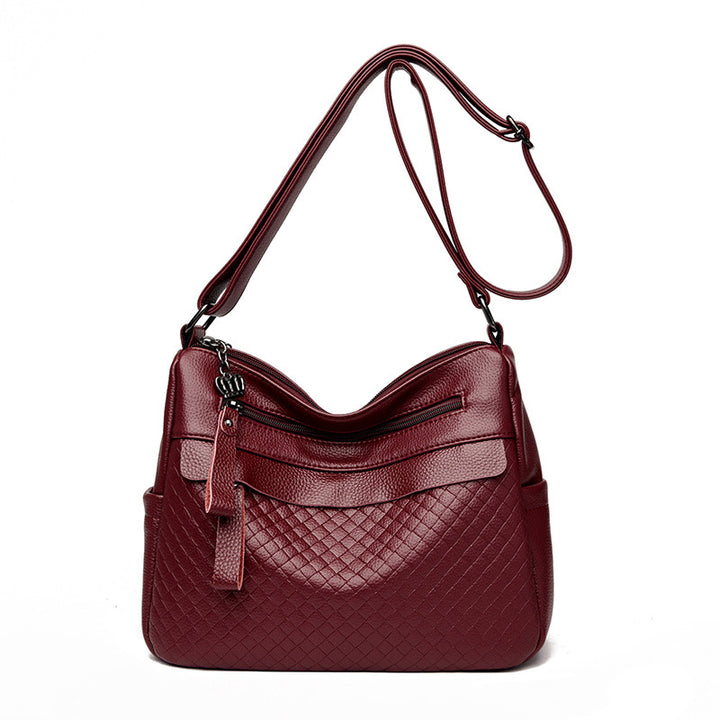 Texturierte gesteppte Schultertasche Karnz