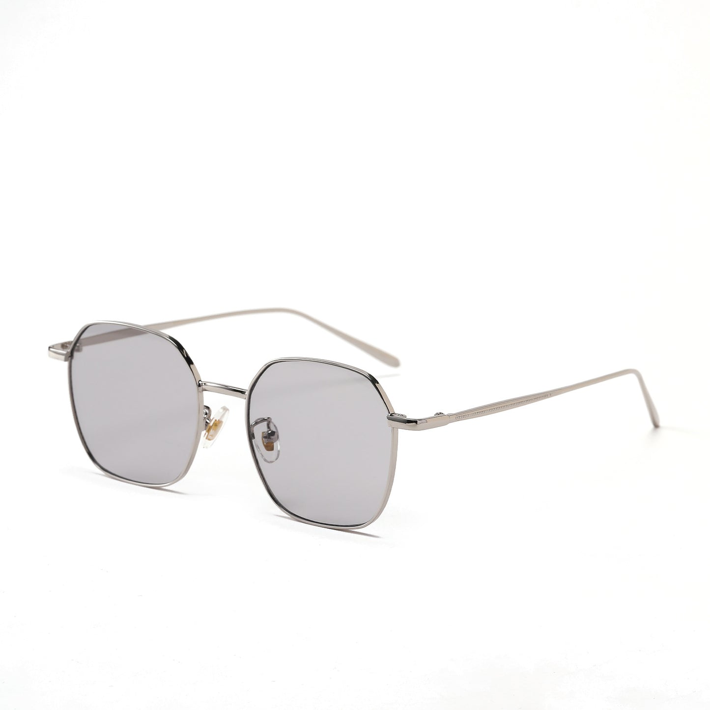 Damen geometrische Sonnenbrille mit modernem Metallrahmen Karnz