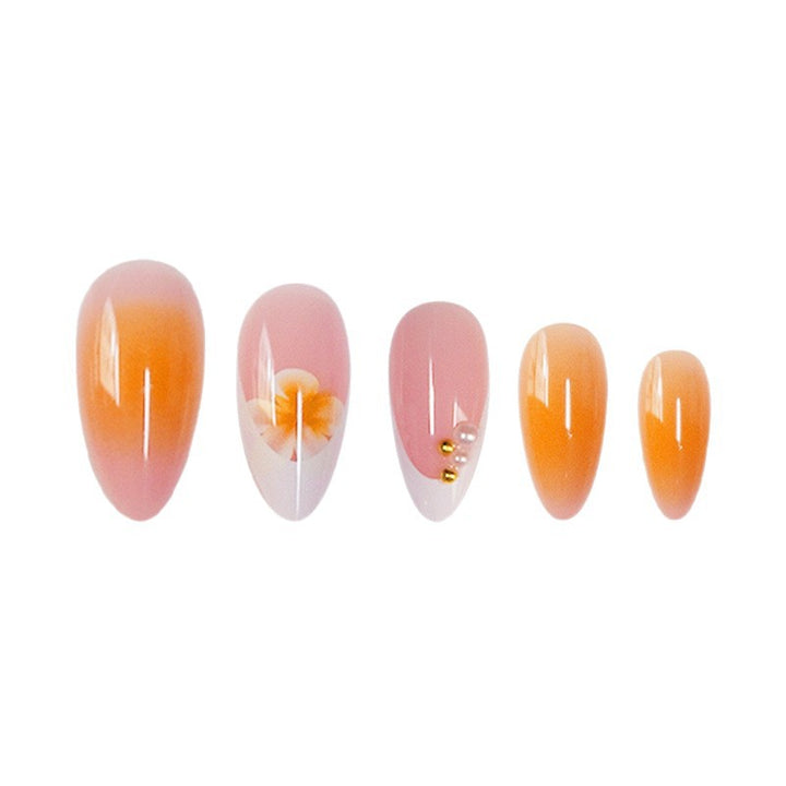 Dekoratives Blumen Acryl Nagelset Karnz