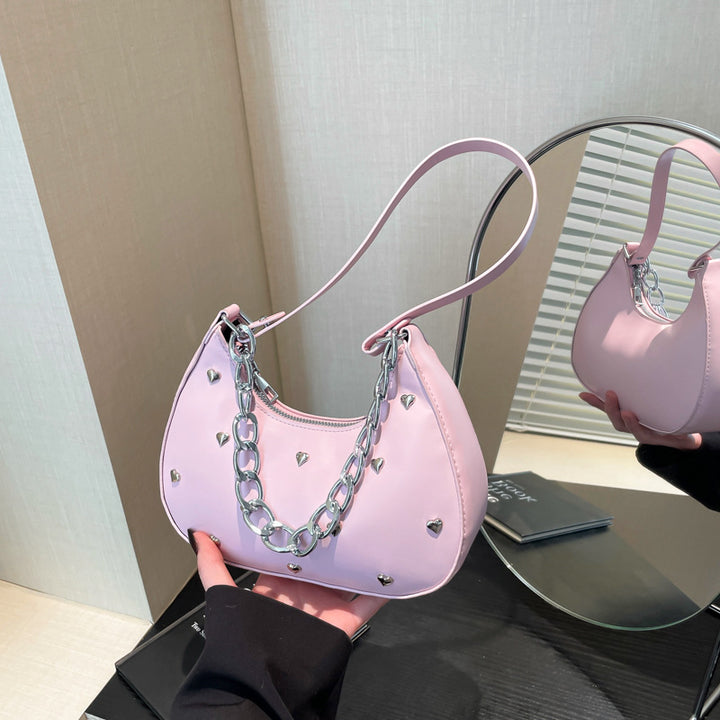 Chic Herz-Verzierte Schultertasche Karnz