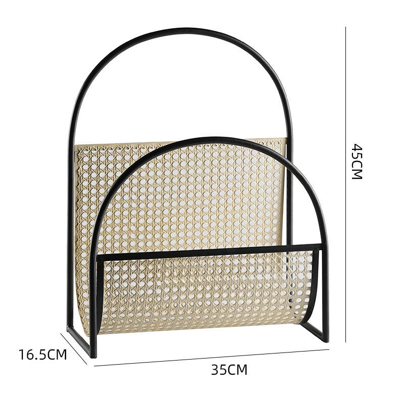 Unisex Eleganter Zeitschriftenhalter mit kunstvoller Flechtstruktur Karnz
