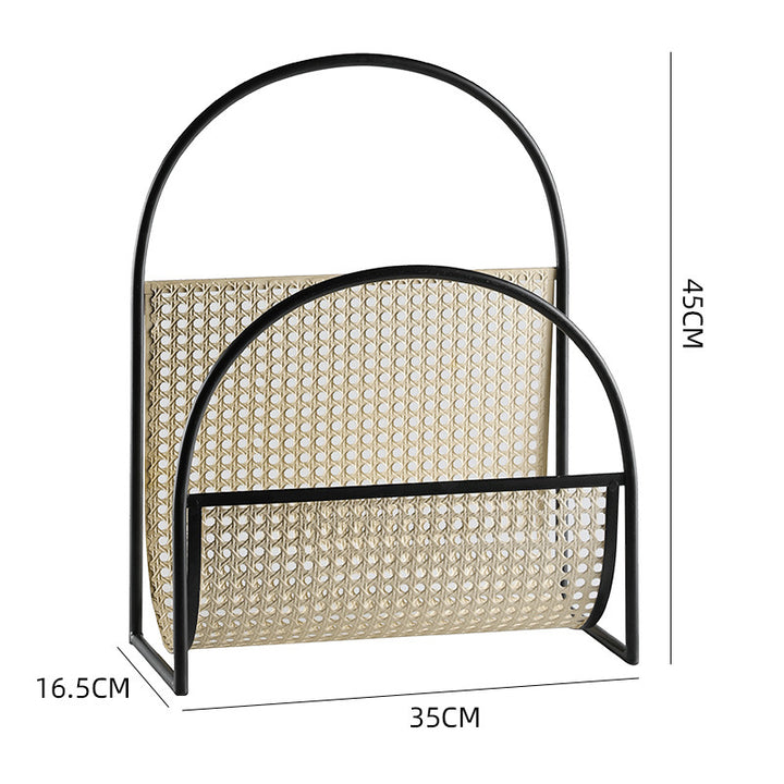 Unisex Eleganter Zeitschriftenhalter mit kunstvoller Flechtstruktur Karnz