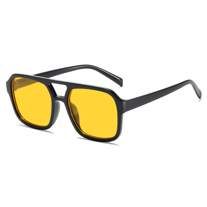 Klare Linse Quadratrahmen Sonnenbrille Karnz
