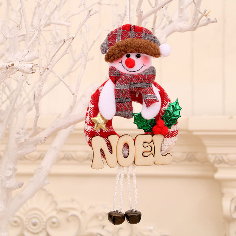 Dekorativer Weihnachts-Schneemann Kranz Karnz