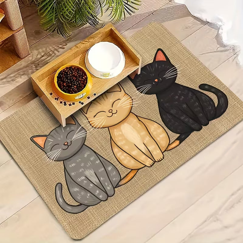 Süßes Katzen-Themen-Futtermatte