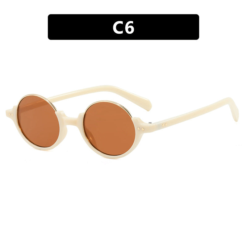 Damen runde Sonnenbrille mit elegantem Kunststoffrahmen Karnz