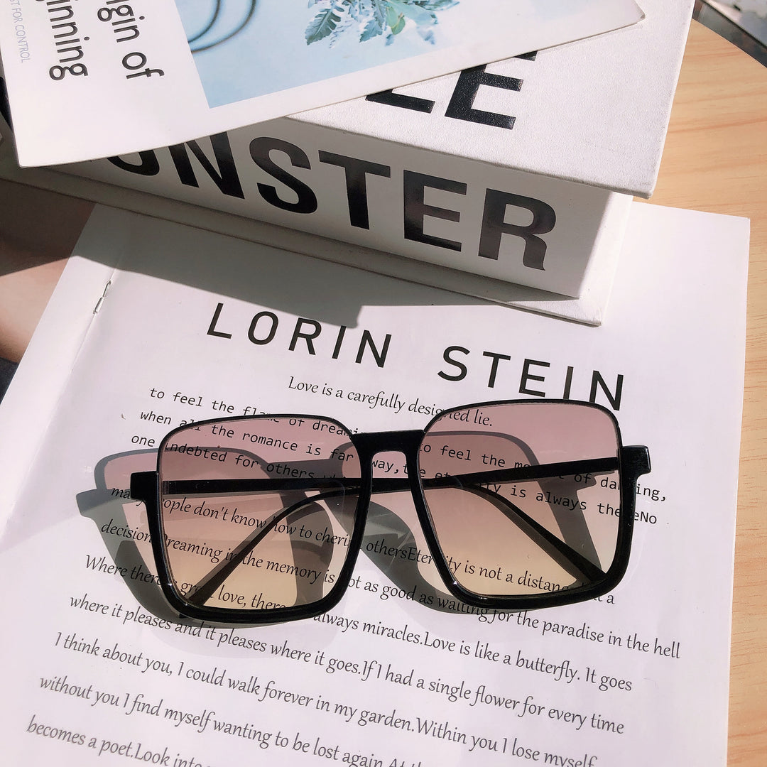 Oversized geometrische Rahmen Sonnenbrille Karnz