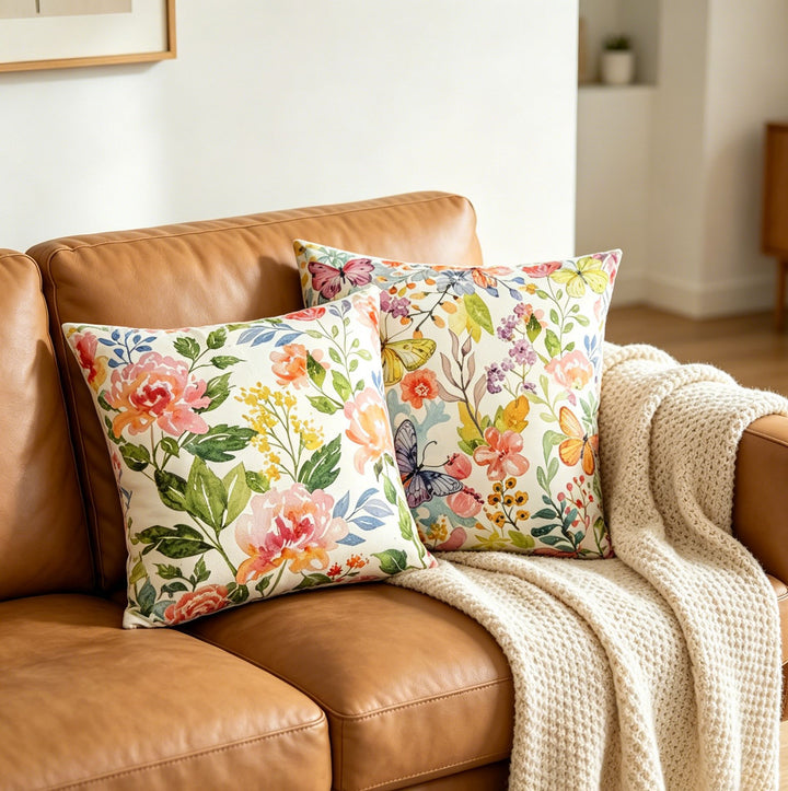 Blumenmuster Dekokissen