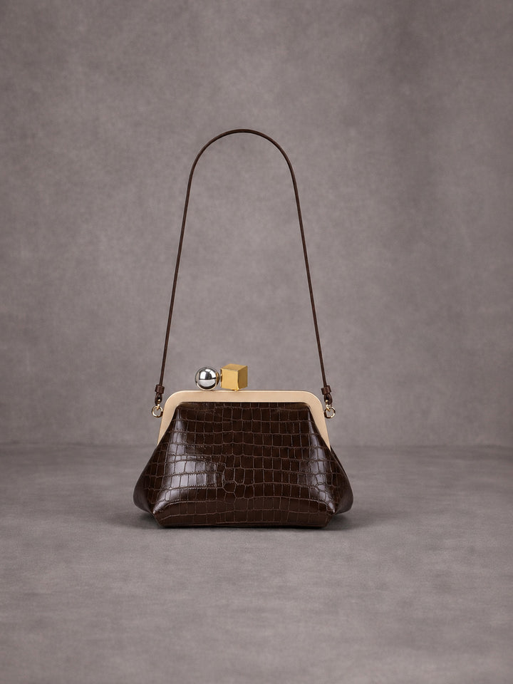 Elegante Krokodil-Effekt Handtasche