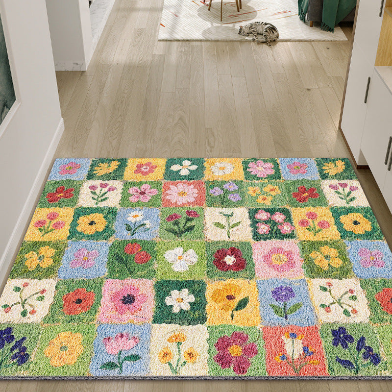 Blumen Patchwork Teppich Karnz