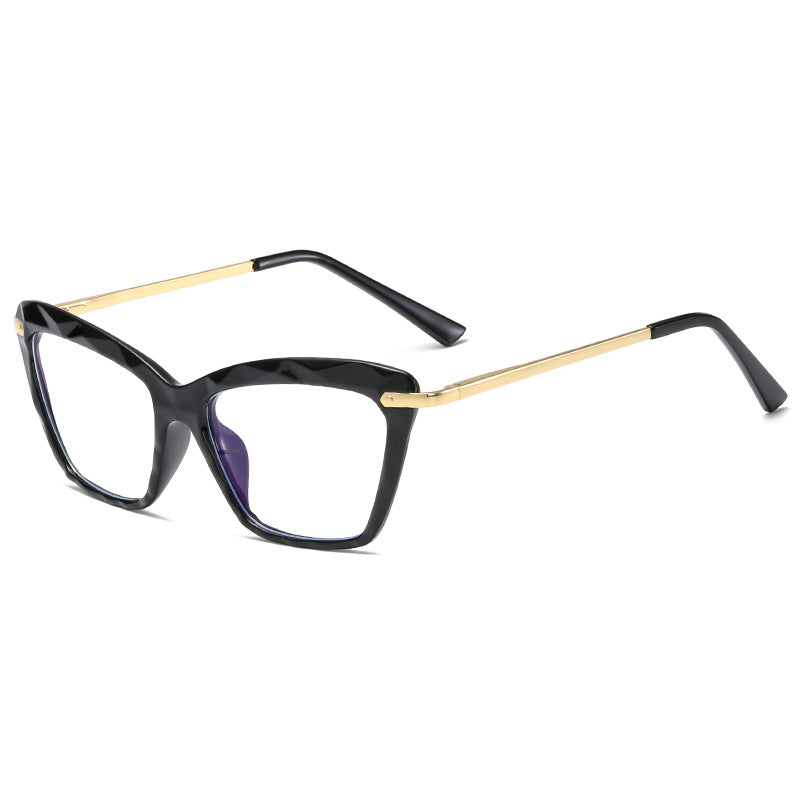 Damen modische große Brille mit elegantem Metallrahmen Karnz