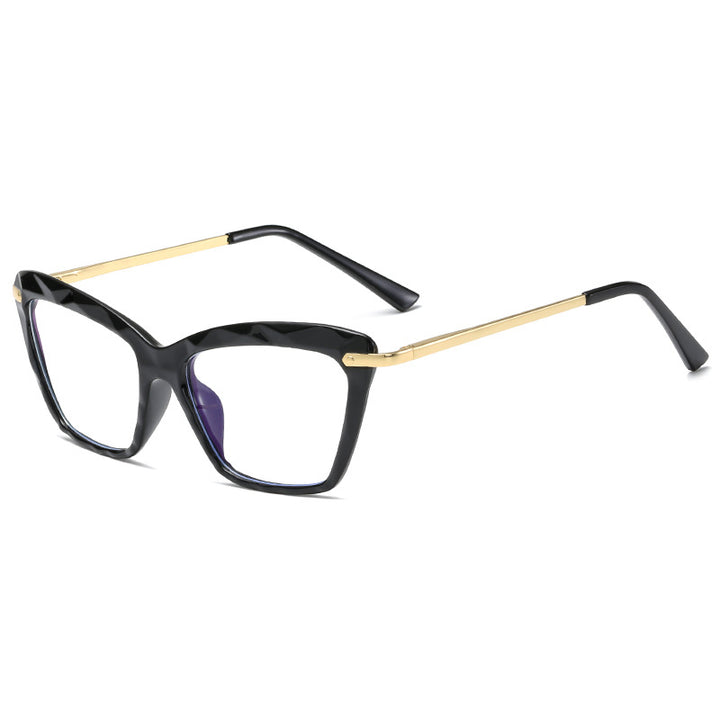 Damen modische große Brille mit elegantem Metallrahmen Karnz