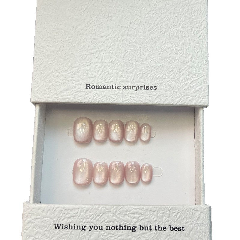 Elegante Glänzende Press-On-Nagelset