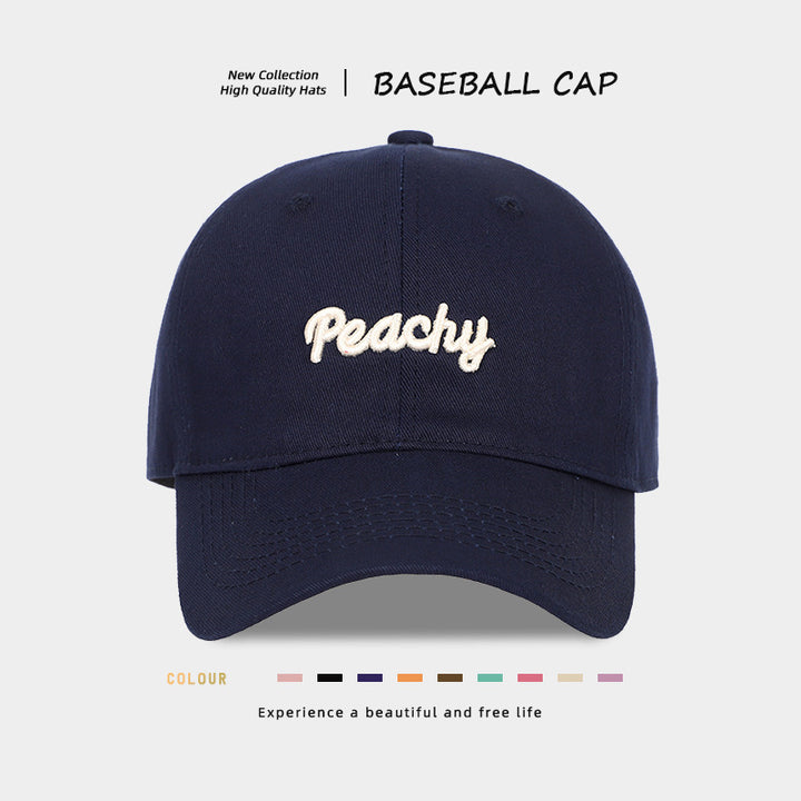 Stylische Pfirsich bestickte Baseballmütze