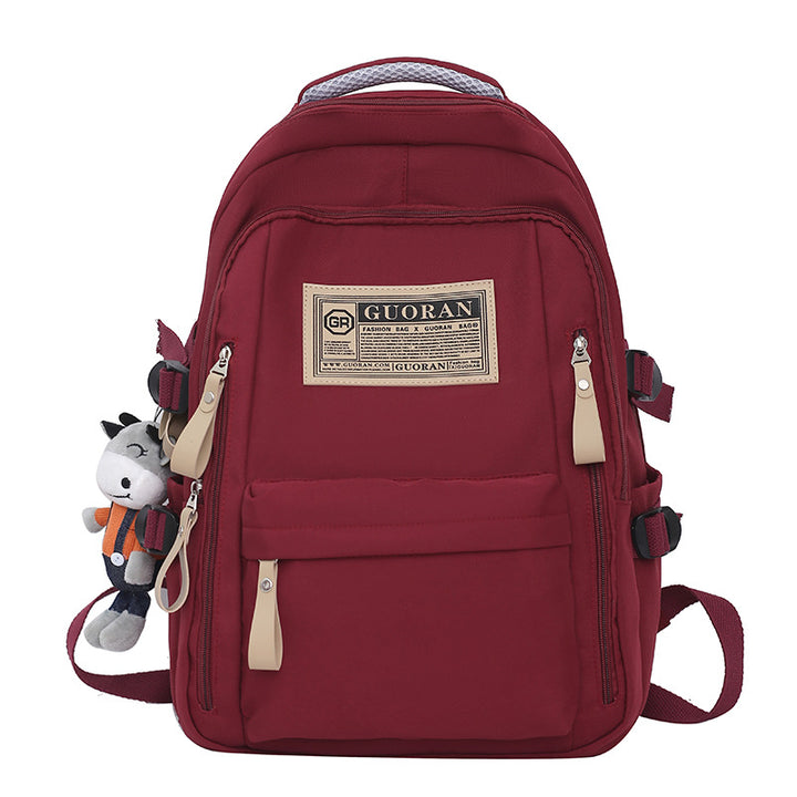 Vielseitiger Freizeit-Rucksack mit Plüsch-Schlüsselanhänger