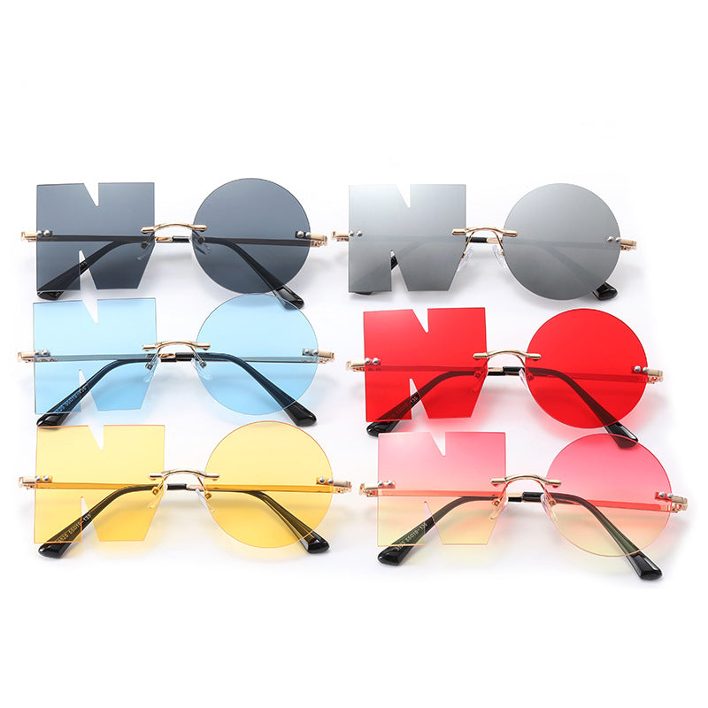 Damen außergewöhnliche geometrische Sonnenbrille mit markantem Design Karnz