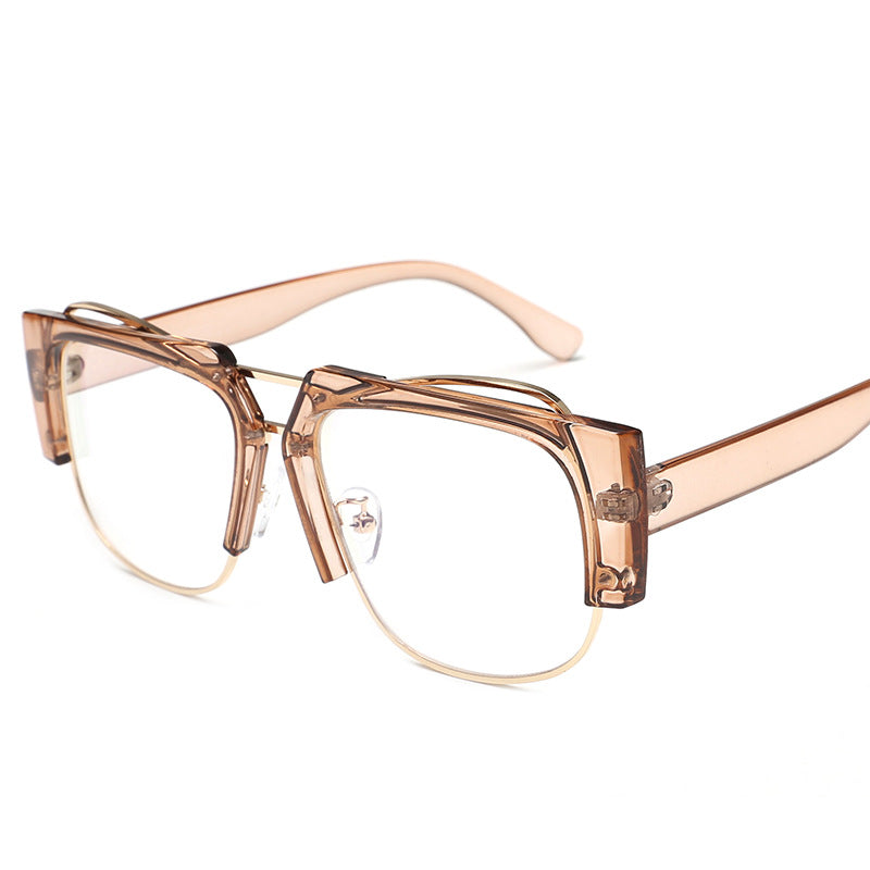 Damen Modische quadratische Sonnenbrille mit einzigartigem Kettendesign Karnz