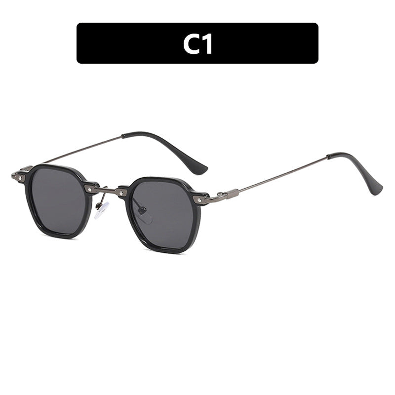 Damen stilvolle Sonnenbrille mit einzigartiger sechseckiger Form und robustem Rahmen Karnz