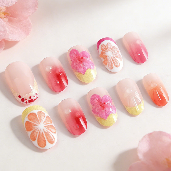 Tropisches Floral Nagelkunst Set Karnz