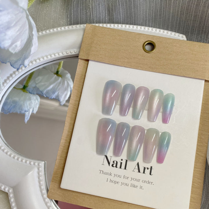 Ombre-Gradient-Press-On-Nagel-Set