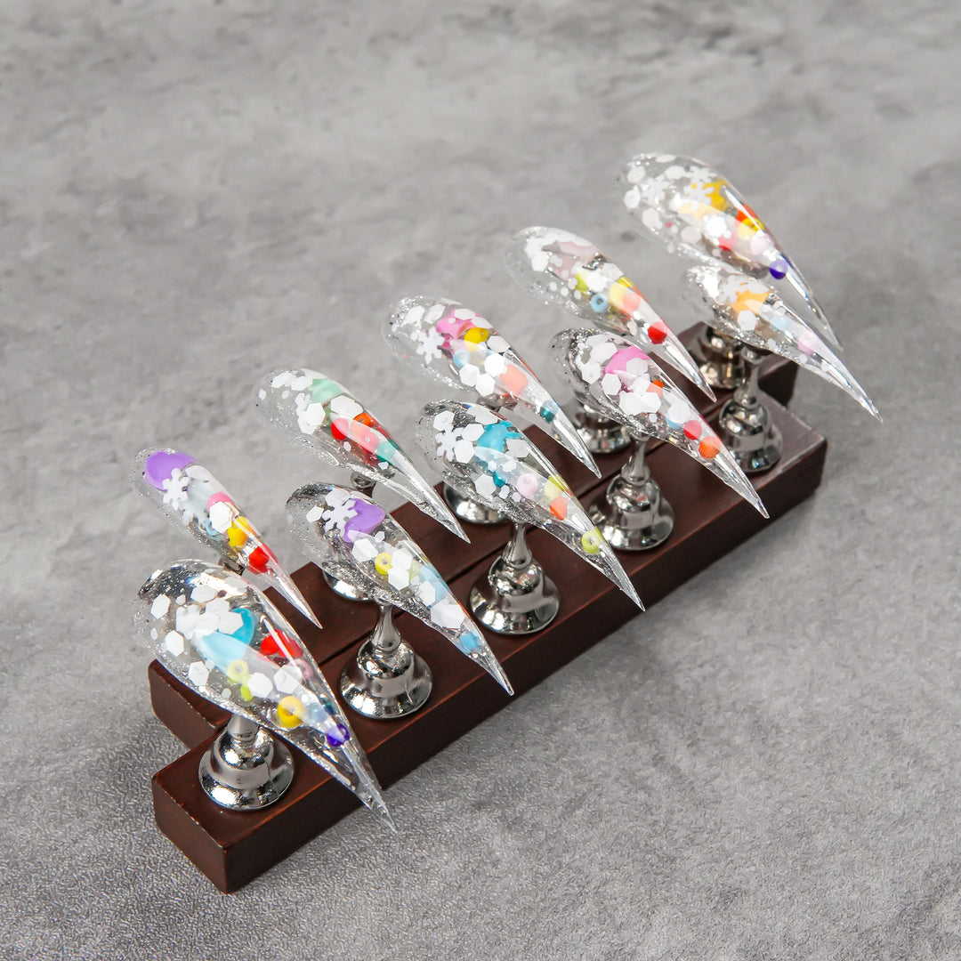 Glitzernde Stiletto Press-On Nägel Set