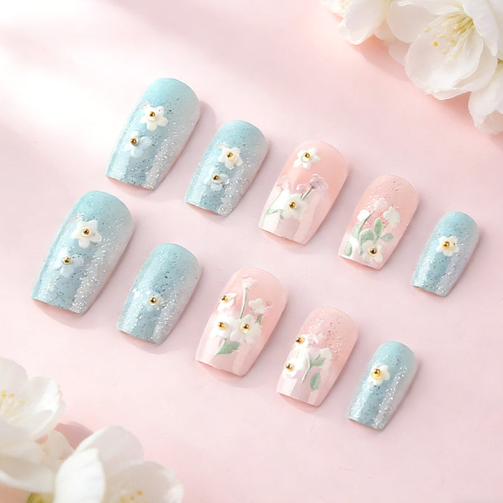 Floral Garden Press-On Nagelkunst Karnz