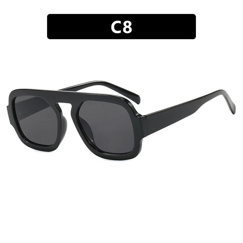 Damen trendige Sonnenbrille mit markantem eckigem Design und UV-Schutz Karnz