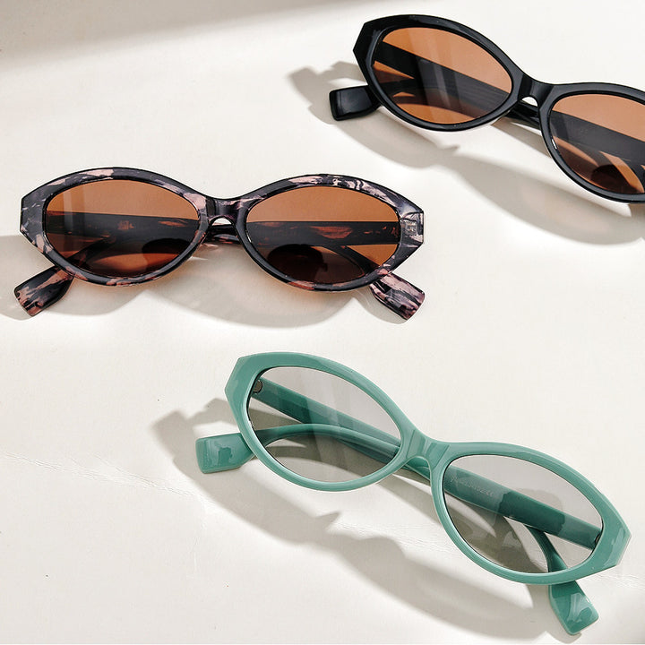 Damen modische Cat-Eye Sonnenbrille mit ergonomischem Rahmen Karnz