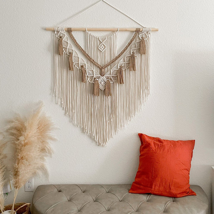Macrame Wandkunst Dekor Karnz