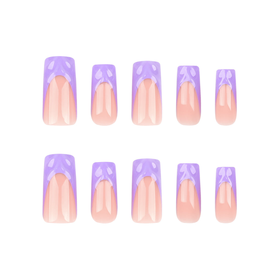 Künstliche Nagelverlängerungen mit elegantem Farbverlauf Karnz