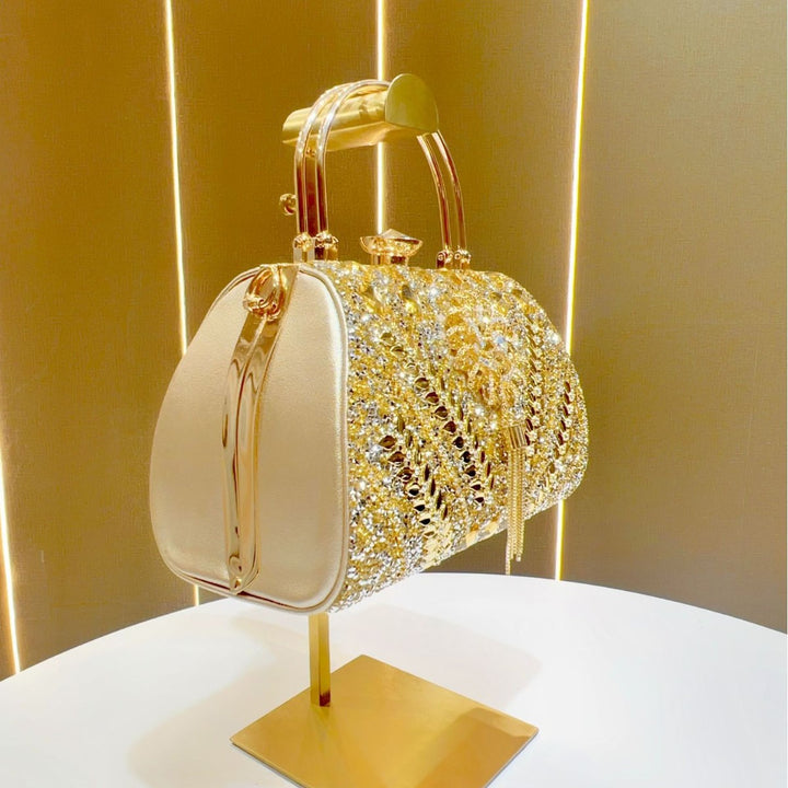 Verzierte Blumen Abendhandtasche