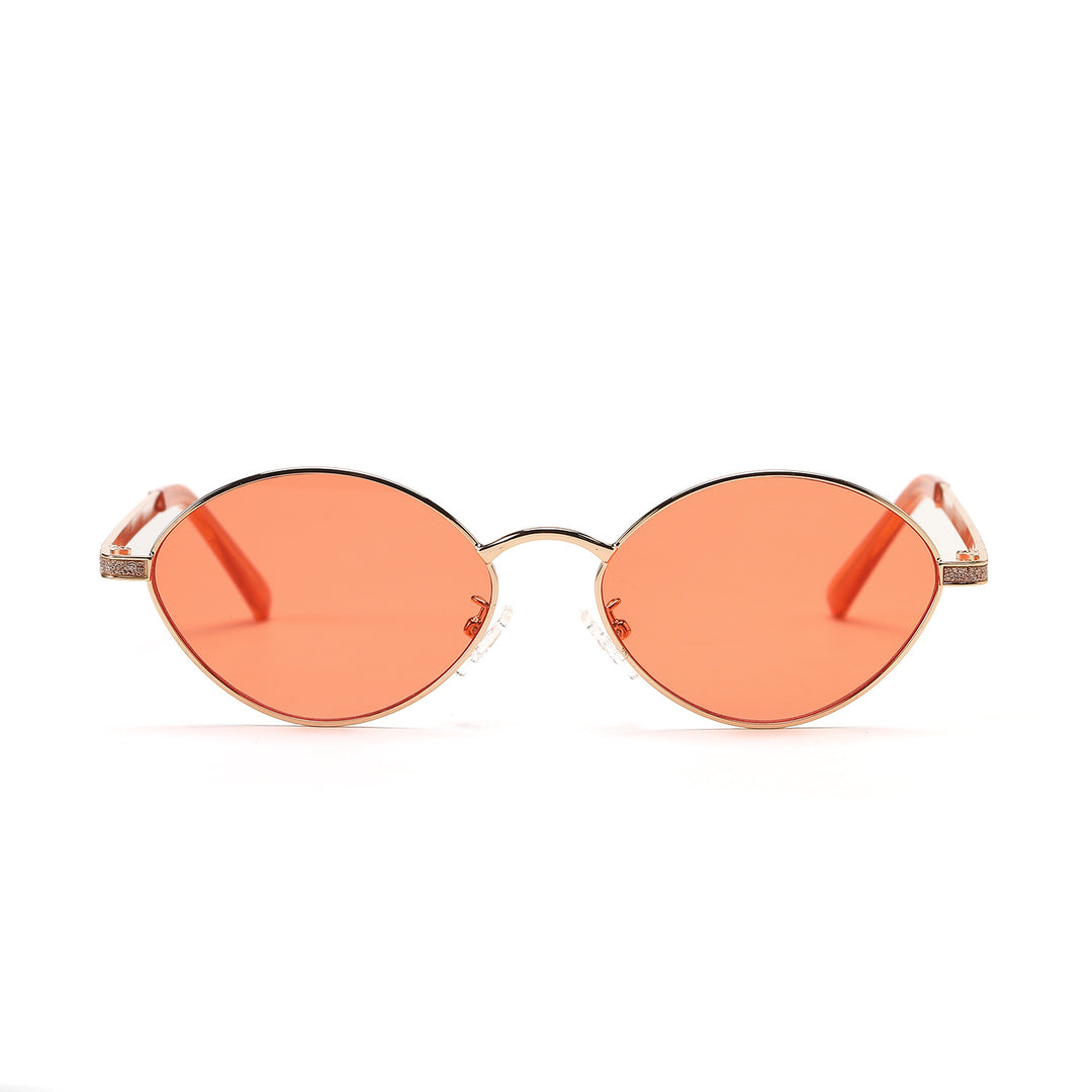 Damen modische runde Sonnenbrille mit luxuriösen Akzenten Karnz