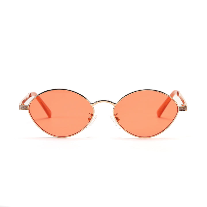 Damen modische runde Sonnenbrille mit luxuriösen Akzenten Karnz