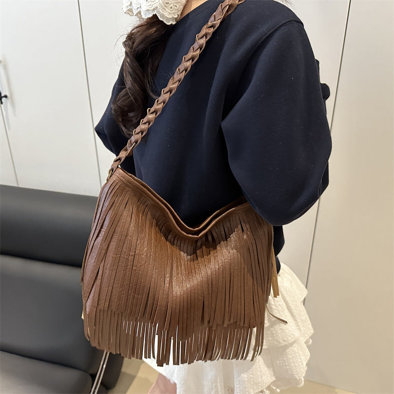 Bohemian Fransen Schultertasche Karnz
