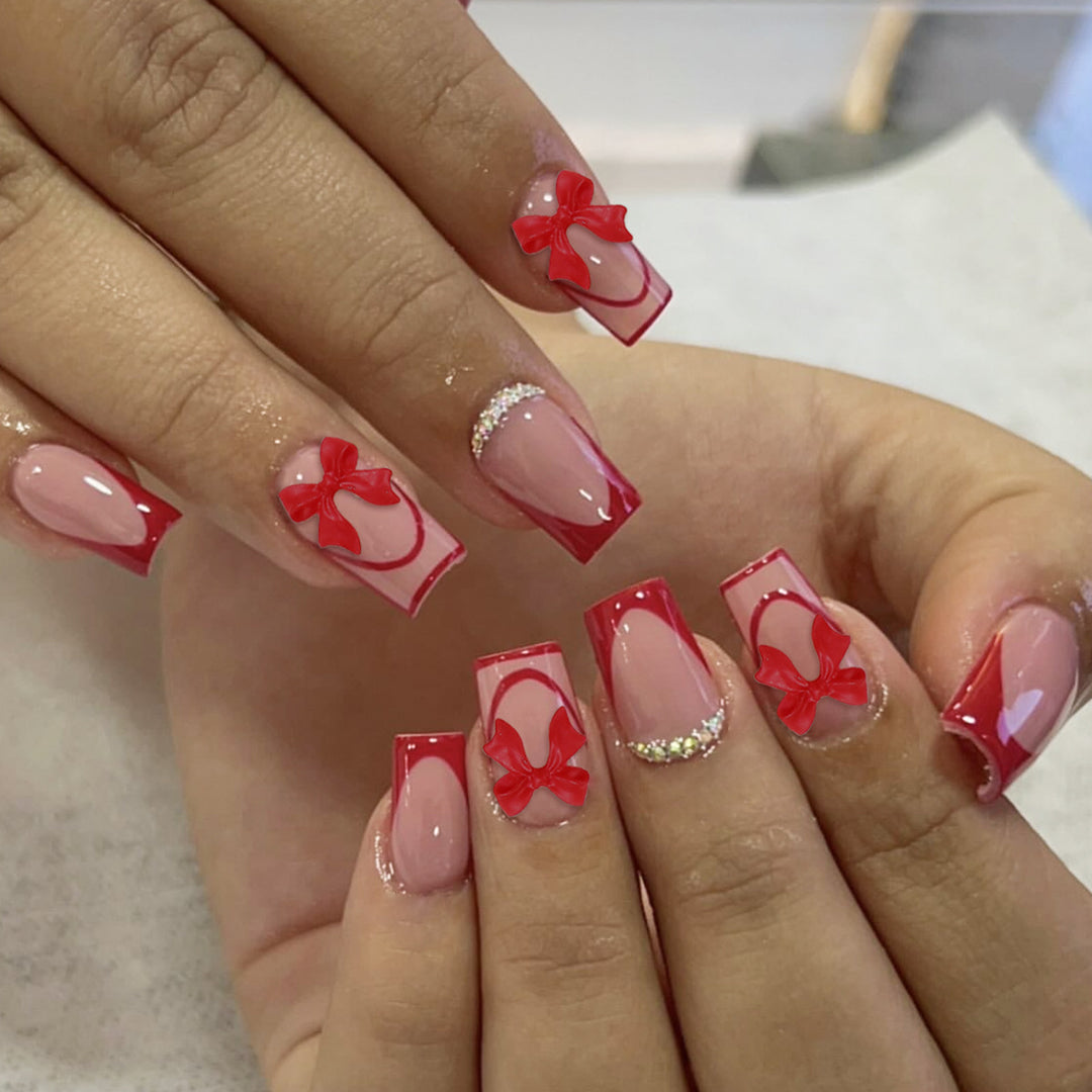 Dekorative 3D Schleifen Nagelkunst Erweiterungen Karnz