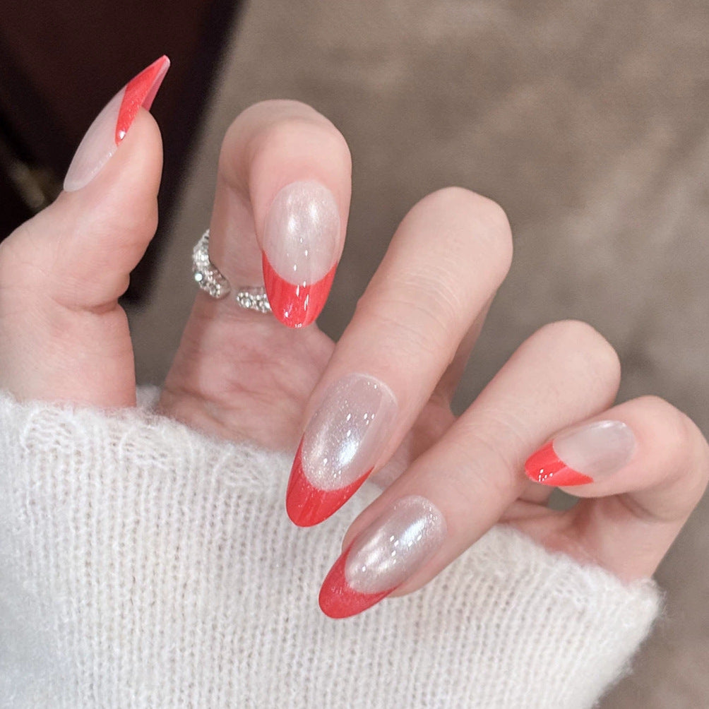 Elegante französische Nagelkunstspitzen