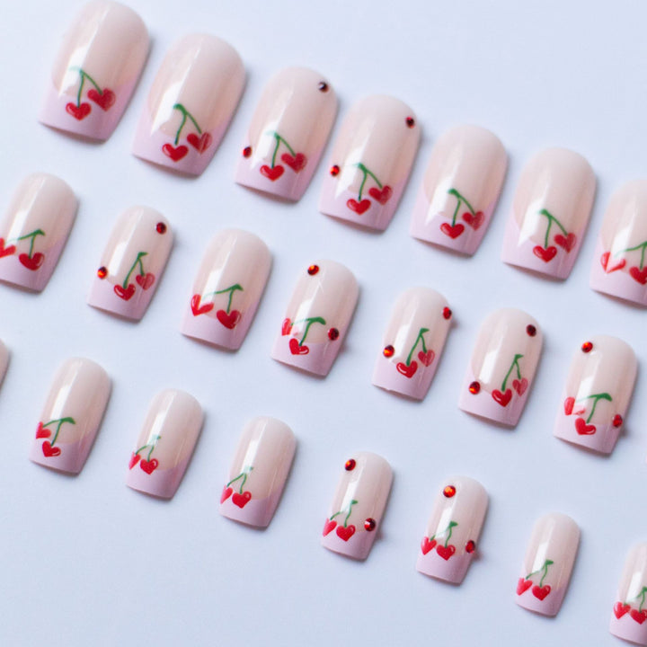 Kirsche-Themen Nagelkunst Set