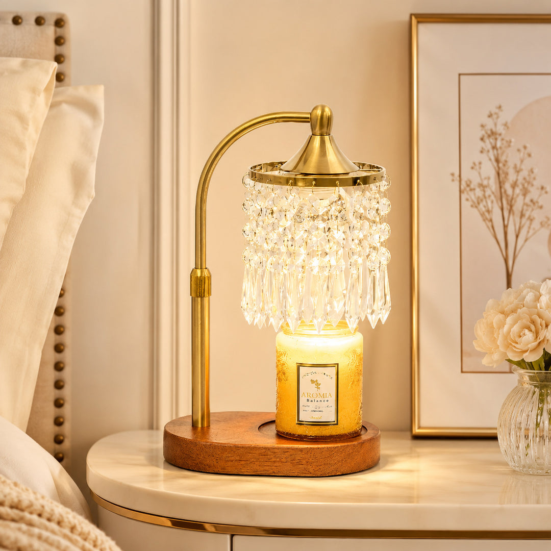 Elegante Glas Tischlampe
