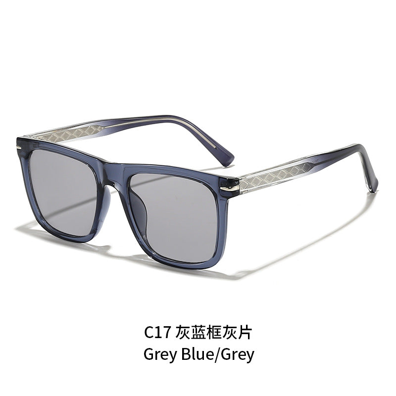 Damen moderne rechteckige Sonnenbrille mit robustem Gestell Karnz