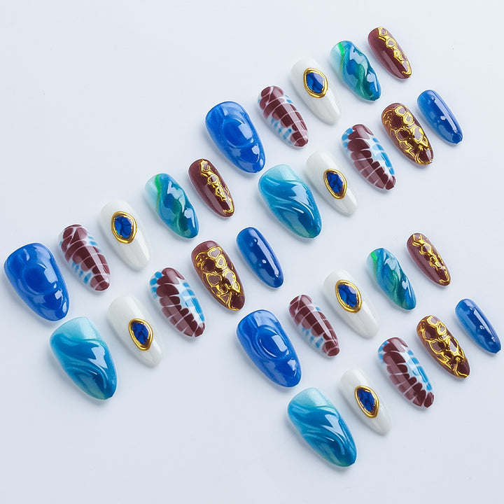 Künstlerisches Press-on-Nagelset Karnz 1787542748