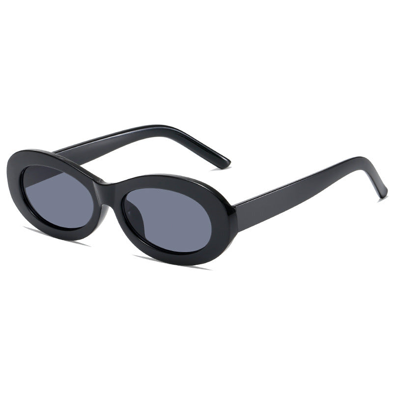 Damen modische ovale Sonnenbrille mit UV-Schutz und innovativem Design Karnz